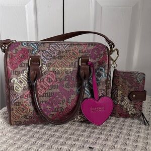 EUC Juicy Couture Bag with Small Matching Wallet